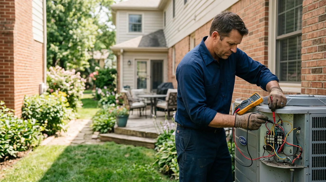 HVAC technician working near Charleston, IL